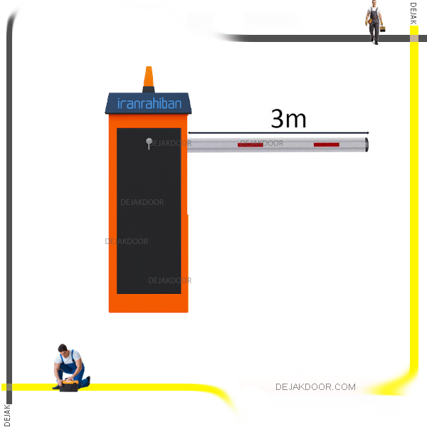 نصب راهبند راهبان 3 متری نصب راهبند راهبان 3 متری
